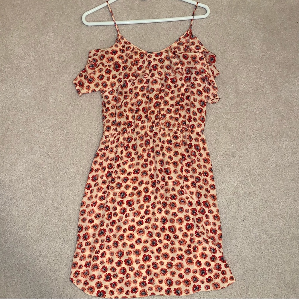 Rebecca Taylor Silk Floral & Ruffle Dress